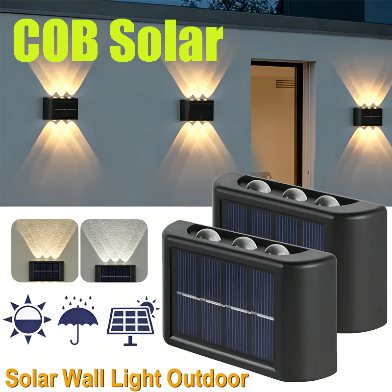 Outdoor Lighting And Landscape - Lâmpada Solar COB para Parede, à