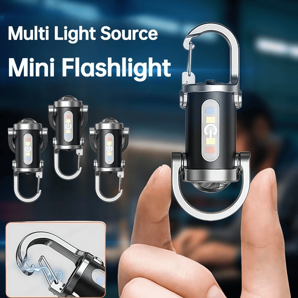 Outdoor Lighting Waterproof - Lanterna Portátil de Chaveiro Mini Recarregável