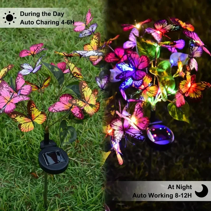 Solar led borboleta luzes do j - Outdoor Lighting Effects avaliação e preço