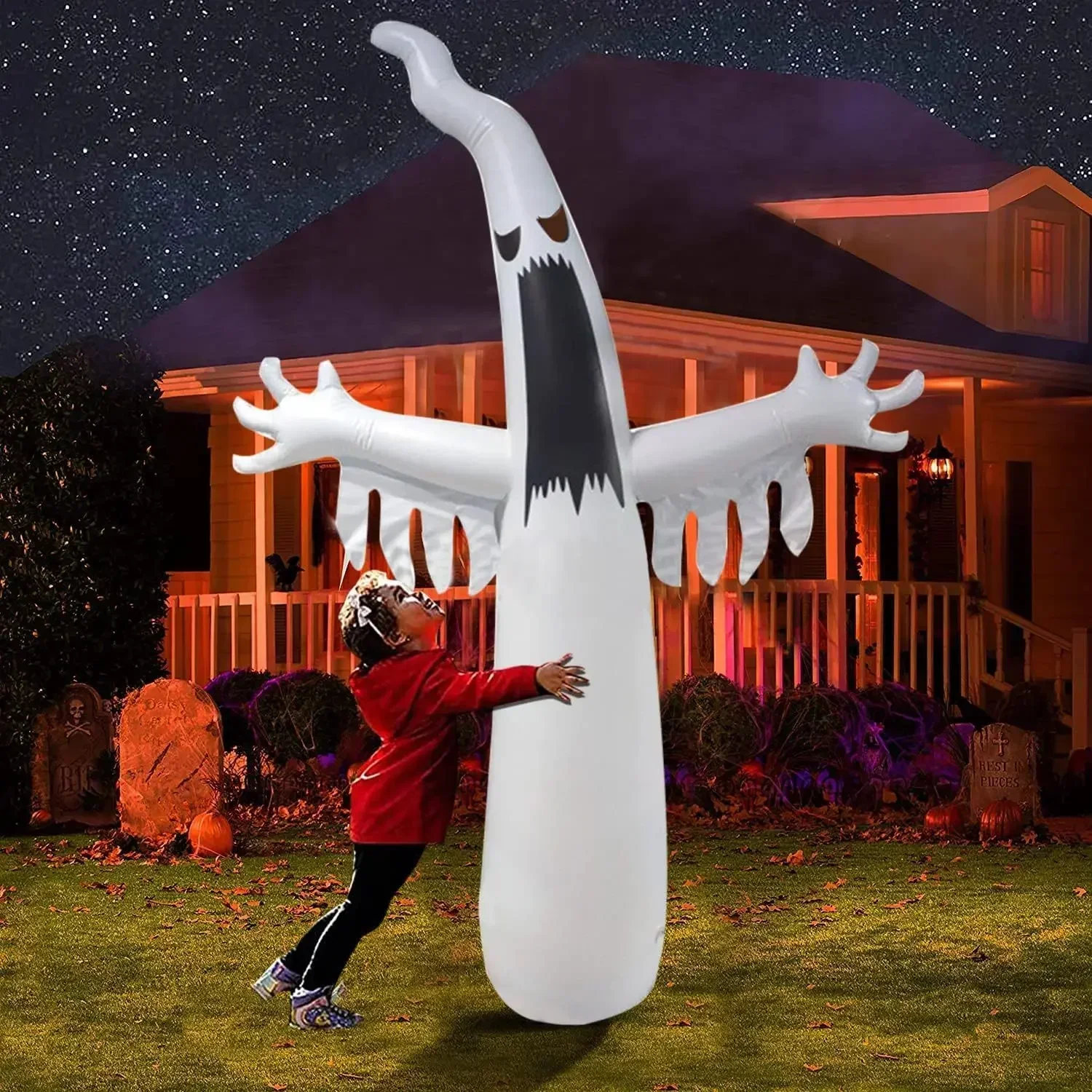 Halloween inflável assustador  - Outdoor Lighting Effects avaliação e preço