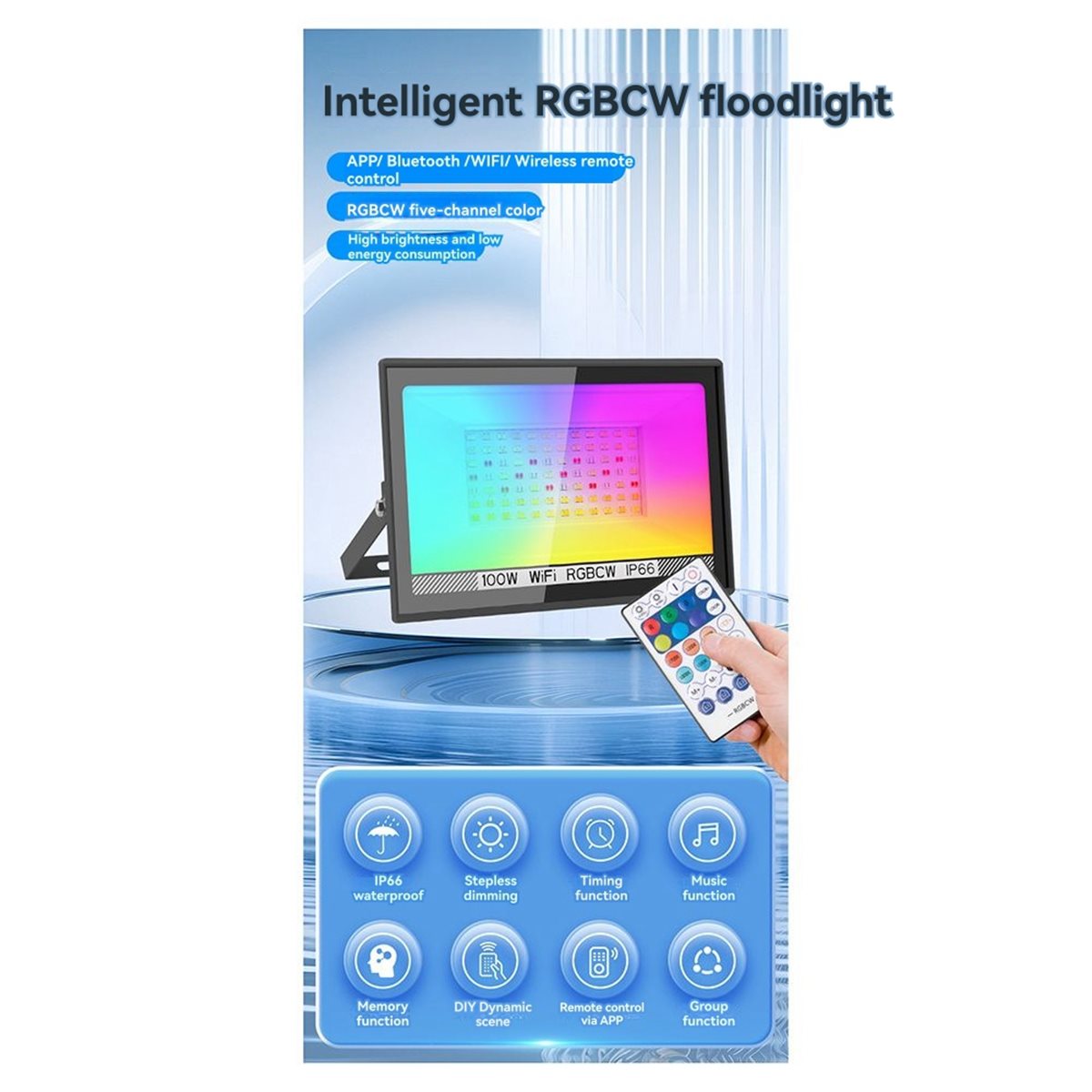 Lanterna LED RGBCW de 100W com - Outdoor Lighting Uk avaliação e preço